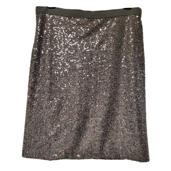 J.Crew Factory Gray Sequin Mini Skirt Women's 4 New‎ Year's Eve Holiday Party - Picture 1 of 6